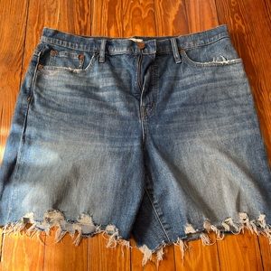 Madewell high rise mid length shorts